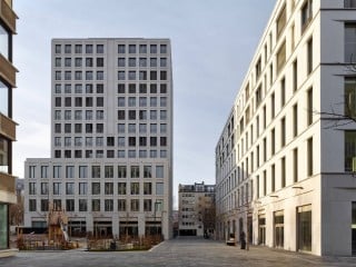 Das Hochhaus mit dem prosaischen Namen S10 ist einer von vier Bauten, die Max Dudler Architekten am Schwabinger Tor errichtet haben.