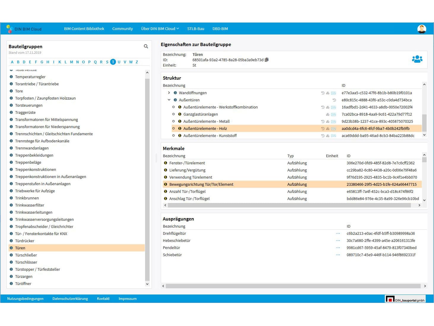 Die DIN BIM-Cloud ist eine Online-Bibliothek, die standardisierte Merkmale von BIM-Objekten beinhaltet.