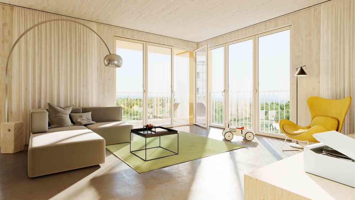 Holz sorgt für ein angenehmes Raumklima.
