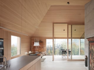 Wo einst ein Bauernhaus stand, bildet das Haus am Schopfacker als Solitär mit Lärchenholzfassade einen baulichen Abschluss.