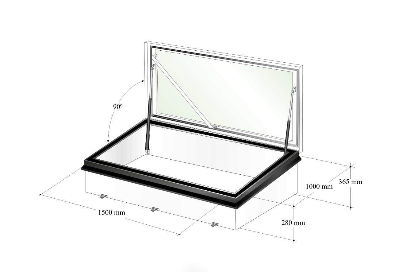 Erhältlich ist der Ausstieg in den Formaten 1.000 x 1.500, 900 x 2.400 und 900 x 3.000 mm. 