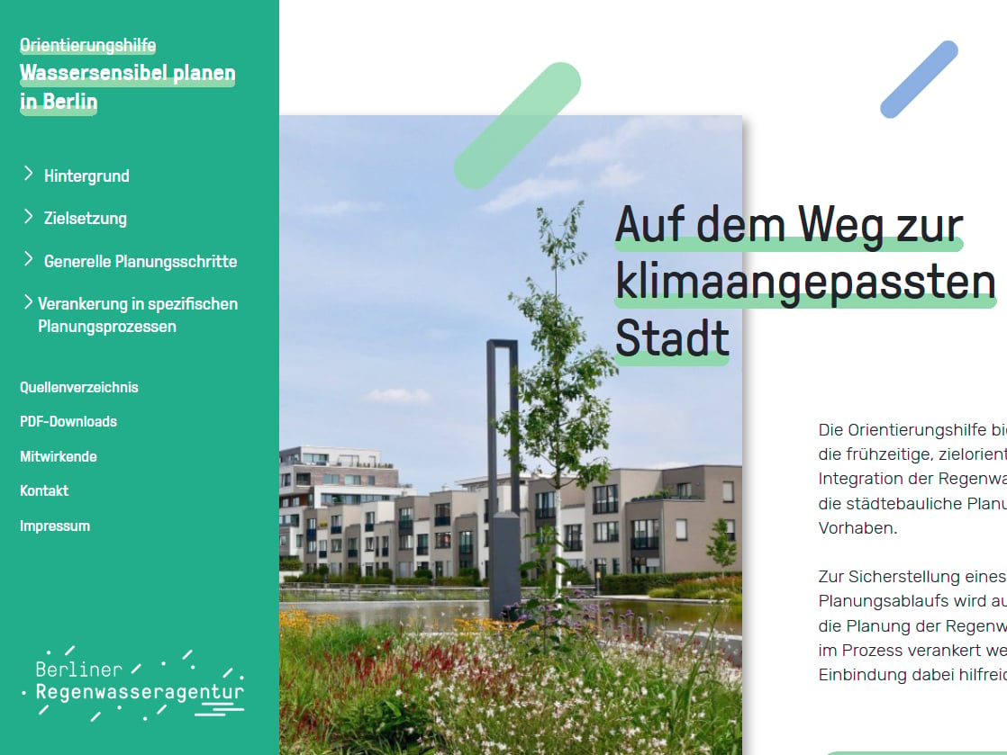Die Berliner Regenwasseragentur ist eine gemeinsame Initiative der Berliner Wasserbetriebe und der Senatsverwaltung für Umwelt, Verkehr und Klimaschutz.