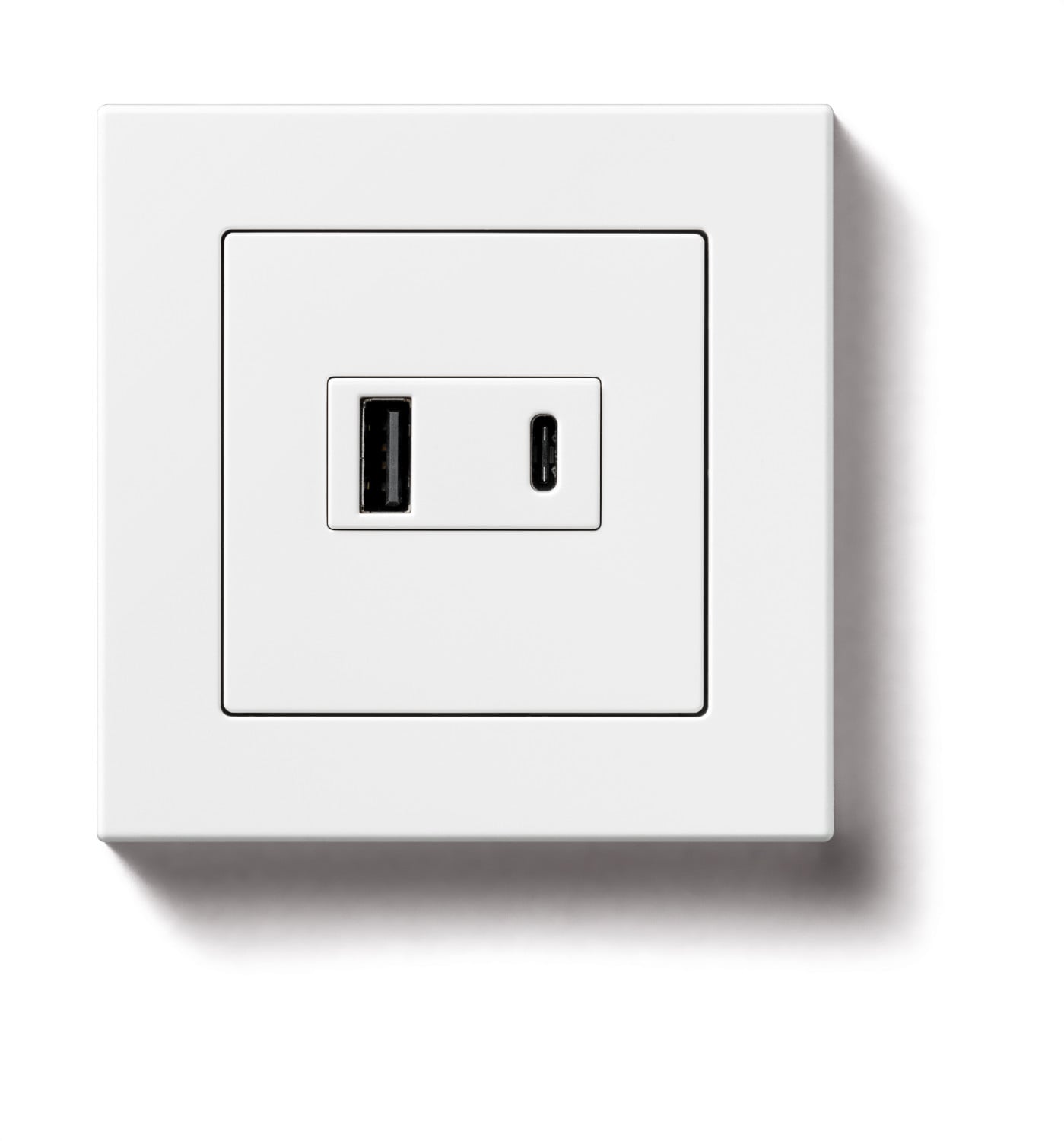 Eine weitere Variante ist das USB-Ladegerät nur mit USB-A- und USB-C-Buchse (A 550 in Alpinweiß).
