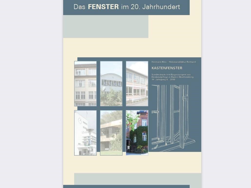 Schriftenreihe: Das Fenster im 20. Jahrhundert | Fenster und Türen