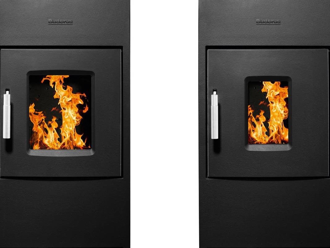 Die neuen Heizeinsätze Logaflame HLG326 und HLG426 von Buderus sind mit großer oder kleiner Sichtscheibe erhältlich.