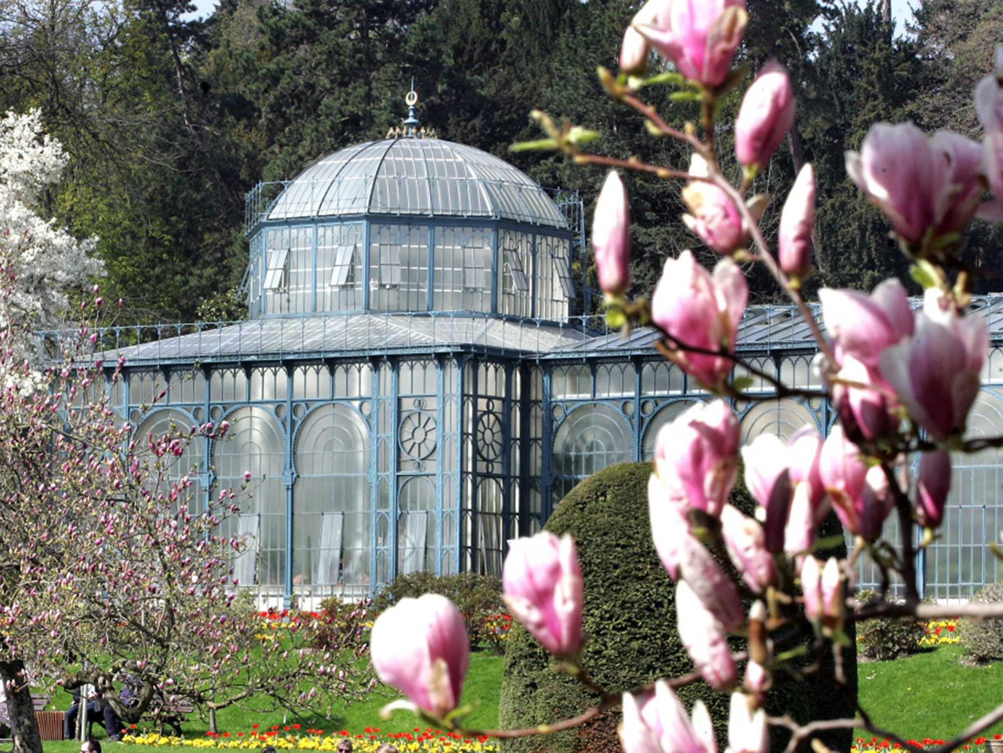 Historisches Glashaus in der Wilhelma Stuttgart