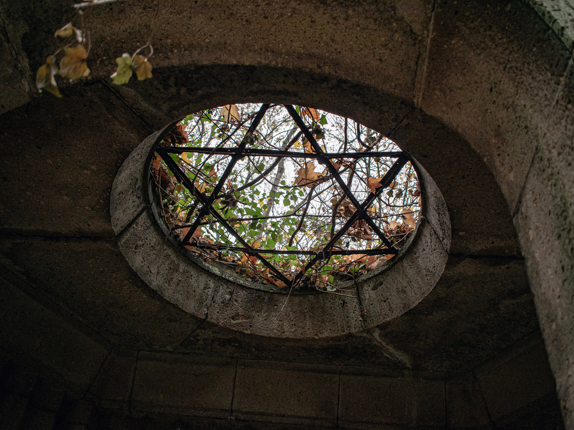 Himmelsauge mit Davidsstern in einem jüdischen Mausoleum, Berlin
