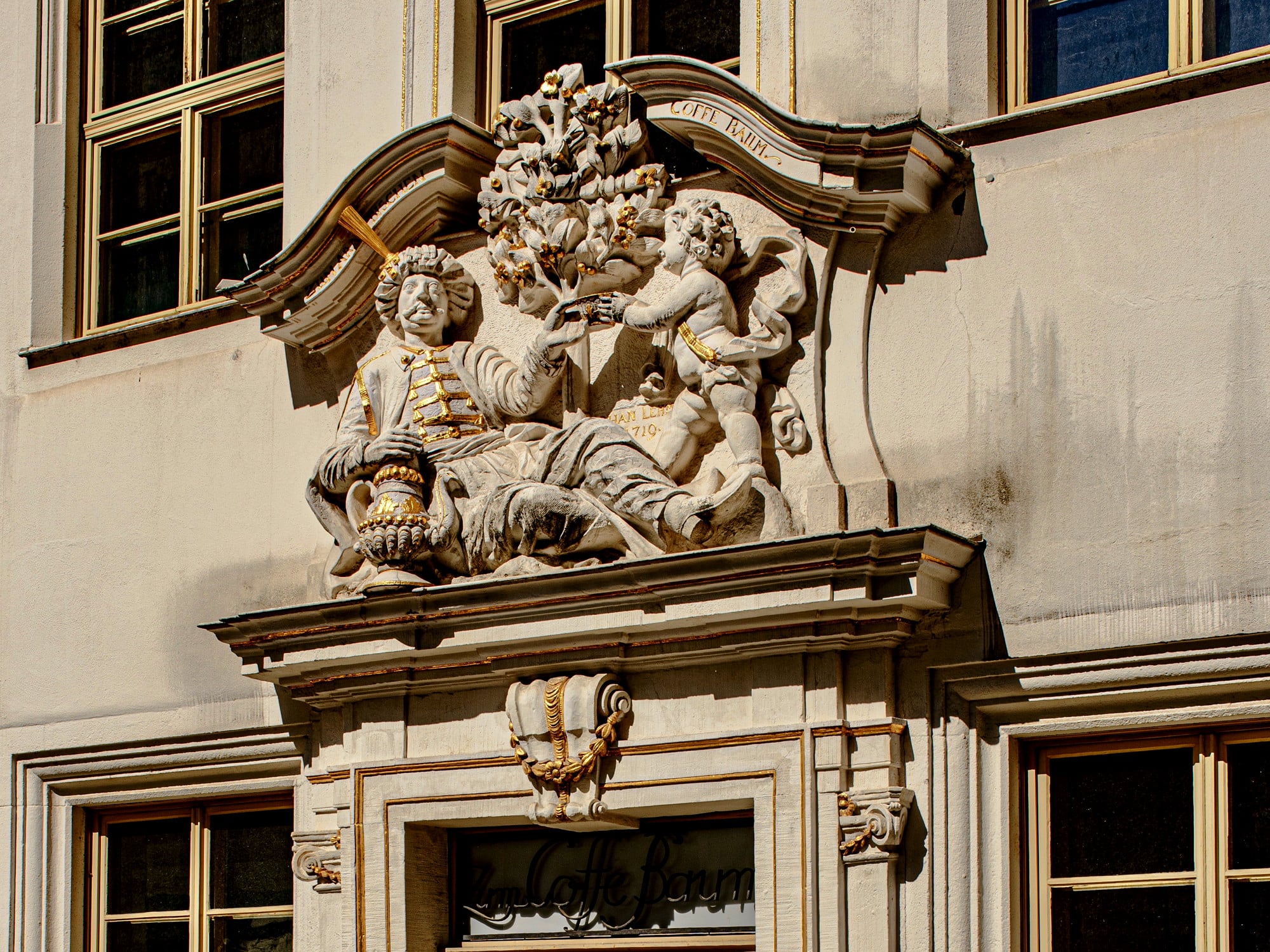Supraporte "Zum Arabischen Caffe Baum", ca. 1720, Leipzig