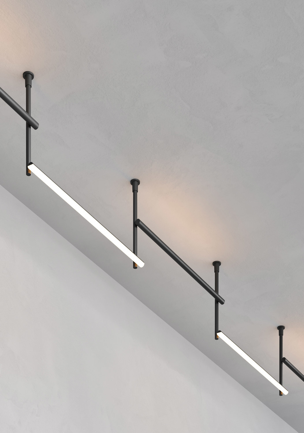 ... sie dann visuell und elektrisch mit Lichtmodulen zu verbinden, die sich frei um 360 Grad drehen können.
