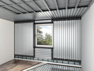 Mit dem ClimaComfort-Panelsystem kann nahezu die gesamt Raumumschließungsfläche zur Temperierung genutzt werden.