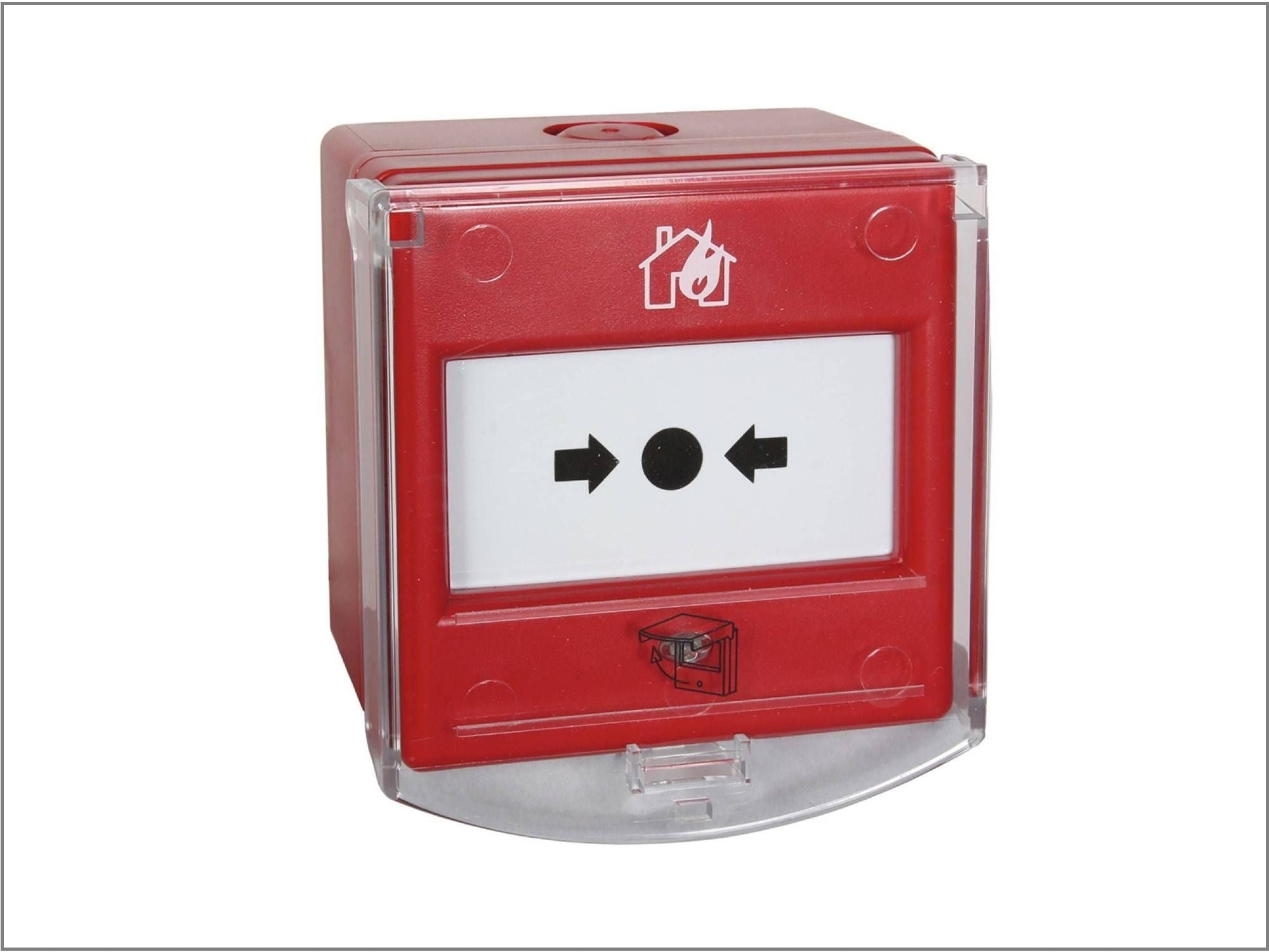 Der Handfeuermelder 4439 zeichnet sich durch seine erhöhte Schutzart IP56 aus und eignet sich daher auch für den Außenbereich.