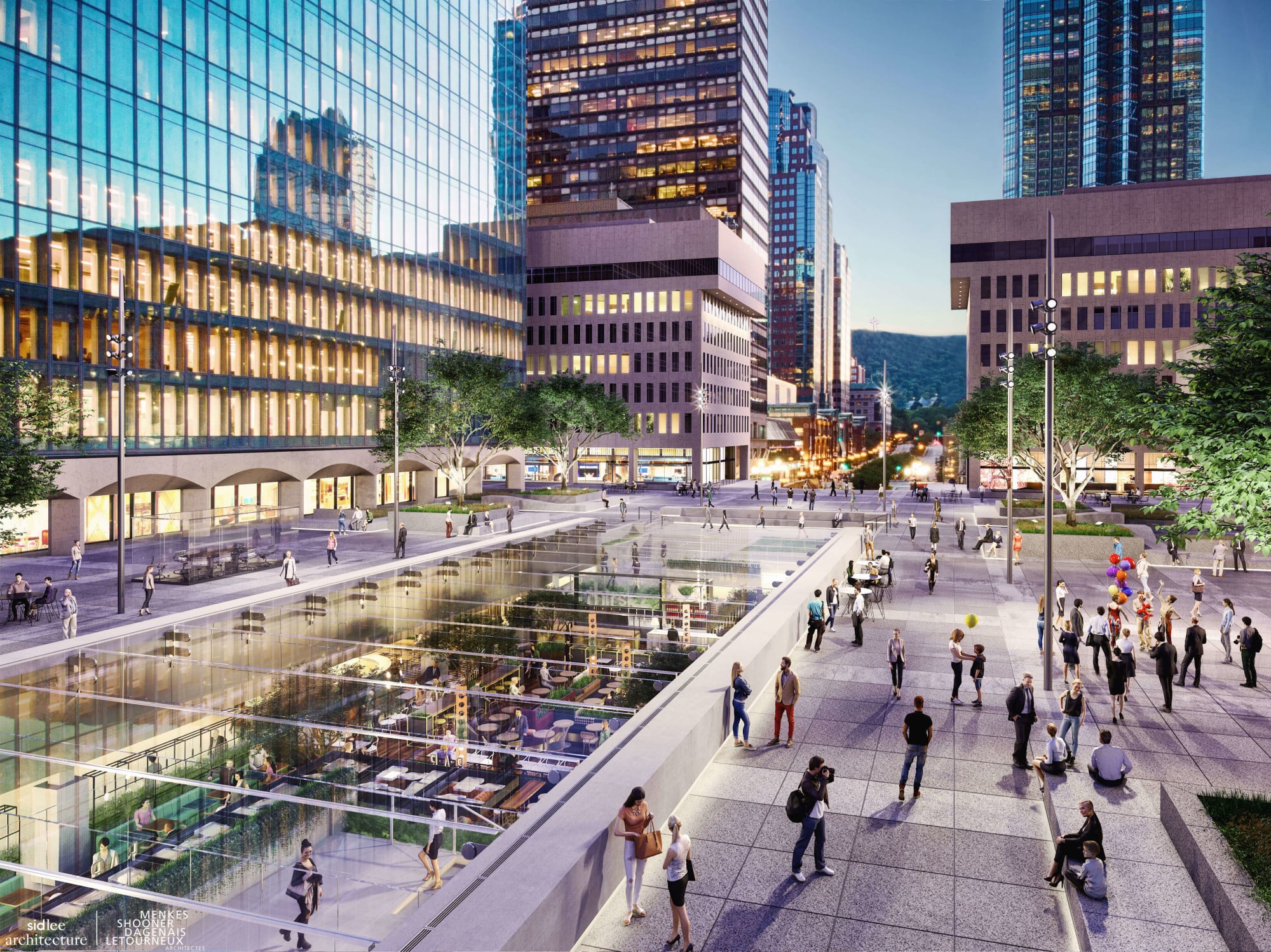Nach den Entwürfen von Sid Lee Architecture und Menkès Shooner Dagenais Létourneux Architectes wurde der Place Ville Marie in Montreal revitalisiert.