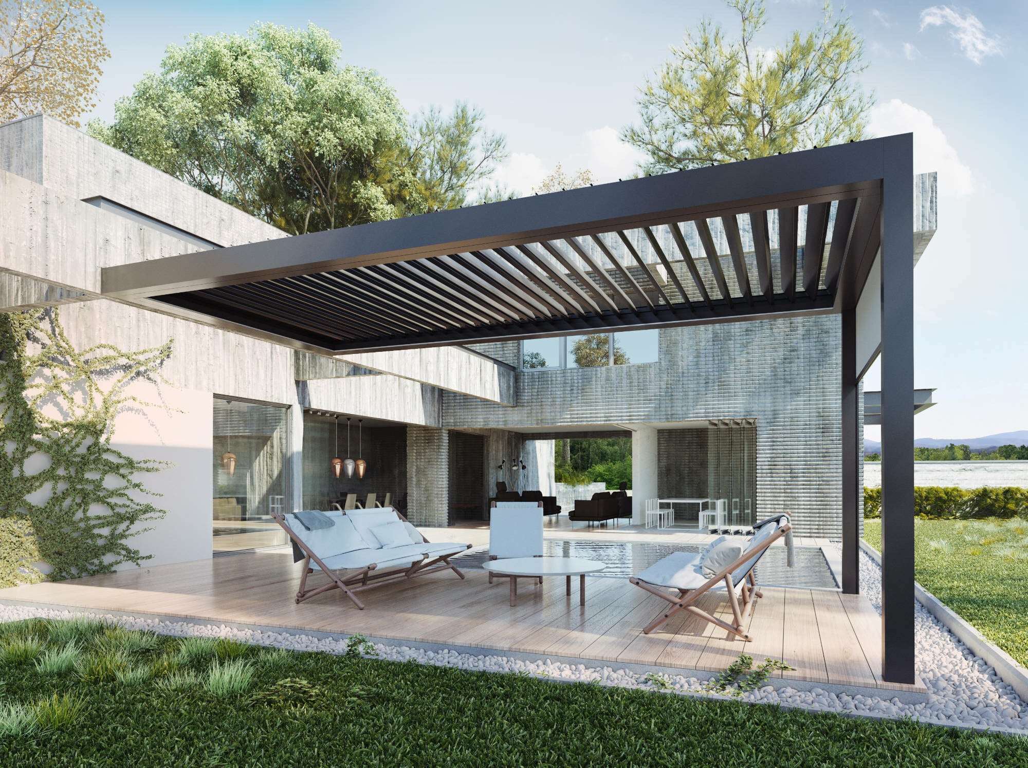 Luxuriöser Schattenspender: All denjenigen, die vom Sonnendach mehr erwarten als nur Verschattung und Regenschutz bietet sich die Summer House Pergola des kanadischen Herstellers Jardin de Ville an.