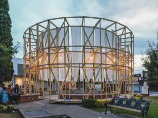 Temporärer Pavillon Antelia Citizen Forum in Chihuahua