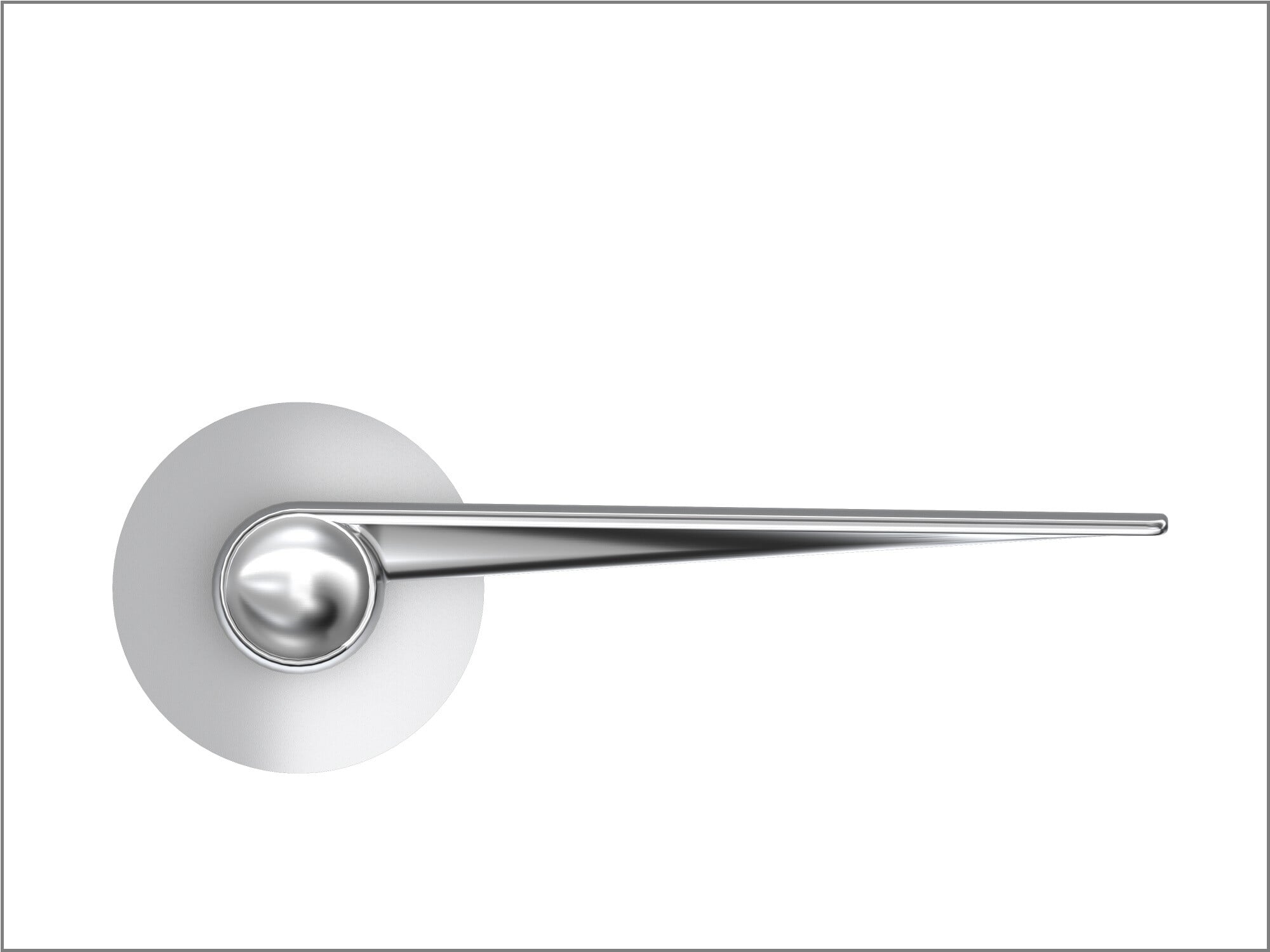 Schmal, griffig und stabil ist der Türdrücker Spira aus der Kollektion Randi Line, entworfen von dem dänischen Architekten Jørn Schütze. 