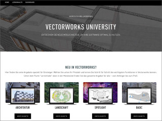 Für die BIM-Planungssoftware Vectorworks stehen in der Vectorworks University, einer Online-Lernplattform, zahlreiche Videokursen zur Verfügung, mit denen sich Neulinge und Fortgeschrittene in das Programm einarbeiten können. 