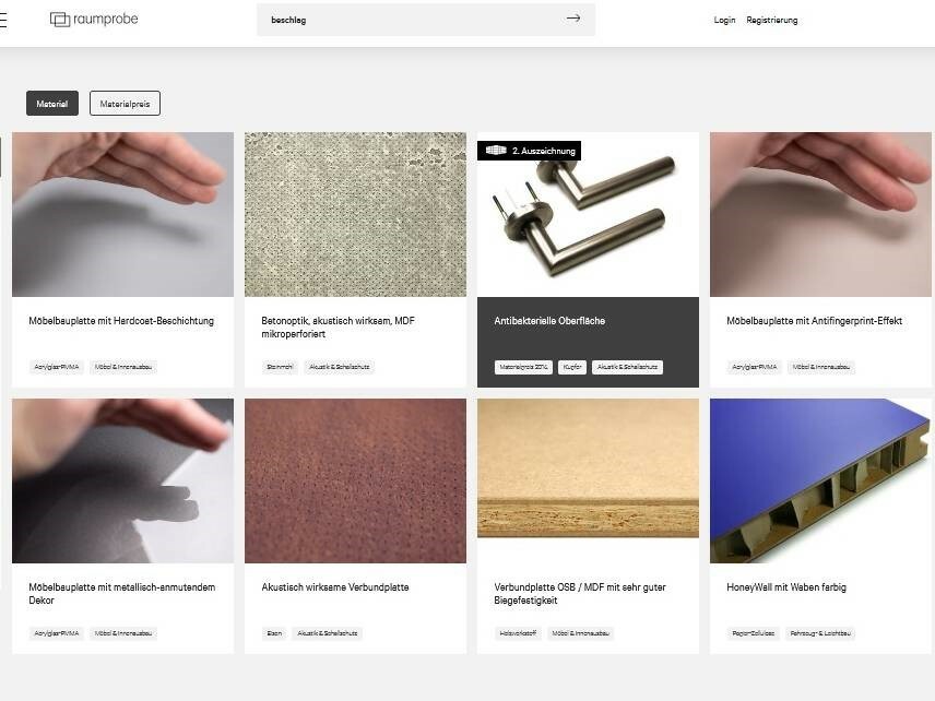In der umfangreichen Datenbank können User nach den unterschiedlichsten Werkstoffen recherchieren, wobei alle Materialien logisch kategorisiert sind.