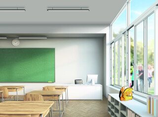 Mit dem Roto Patio Inowa stellt der Hersteller Roto Frank ein für den Einsatz in Schulgebäuden entwickeltes Schiebefenstersystem zur Verfügung, das den Anforderungen des Schulalltags sowie Wettereinflüssen standhält.
