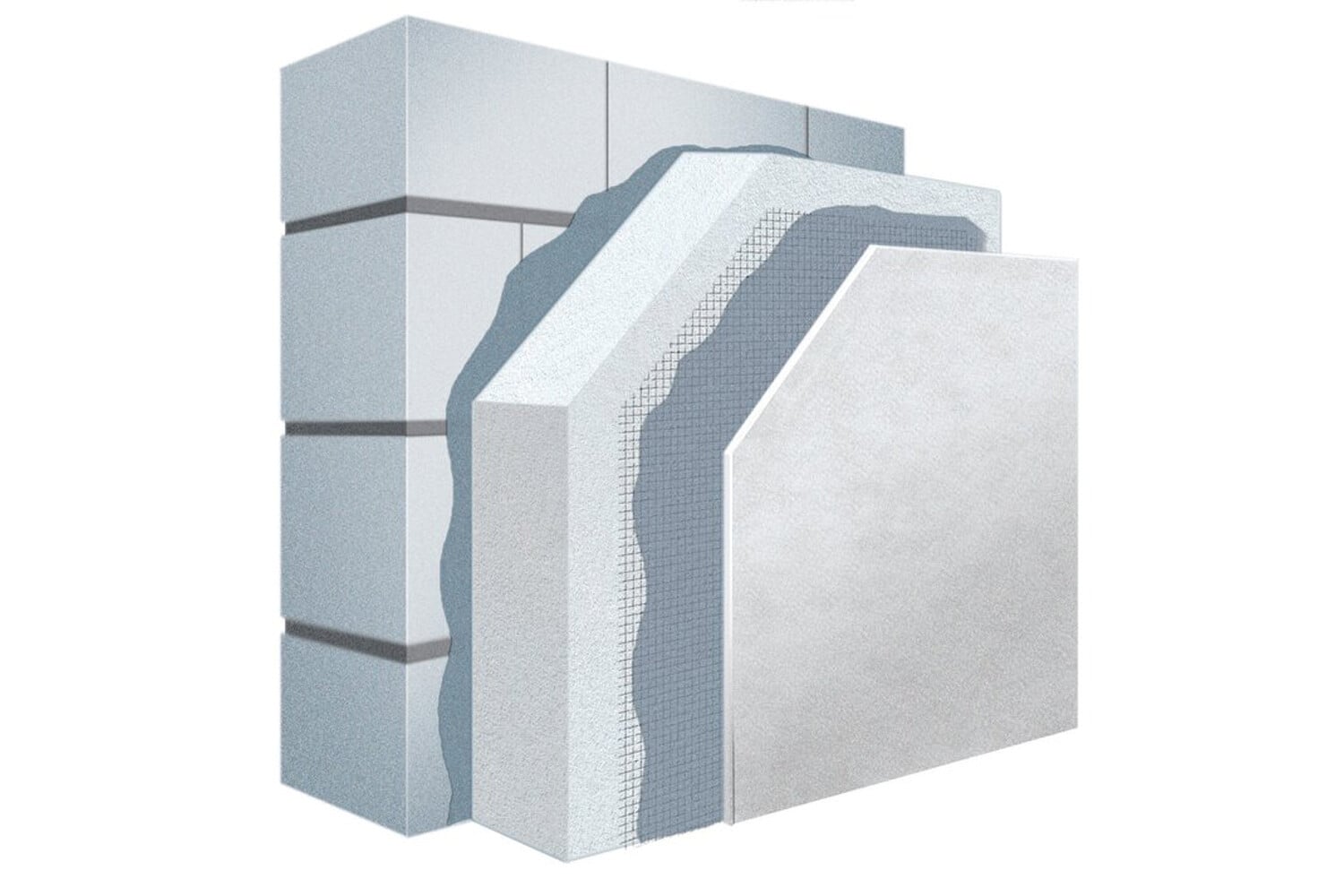 Die Mineralschaumplatten sind in Dämmdicken von 50 bis 200 mm erhältlich.