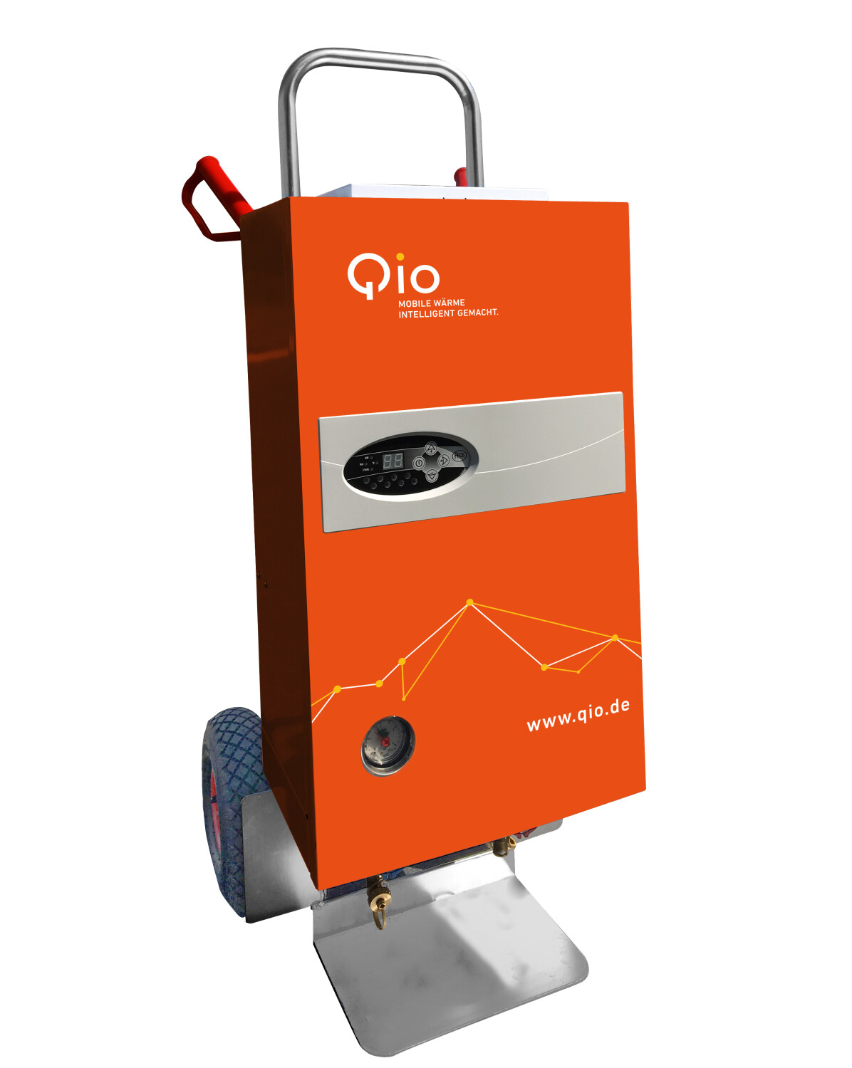Die kleinste Heizzentrale QEZ 21Plus passt auf eine Sackkarre und bietet somit maximale Flexibilität.