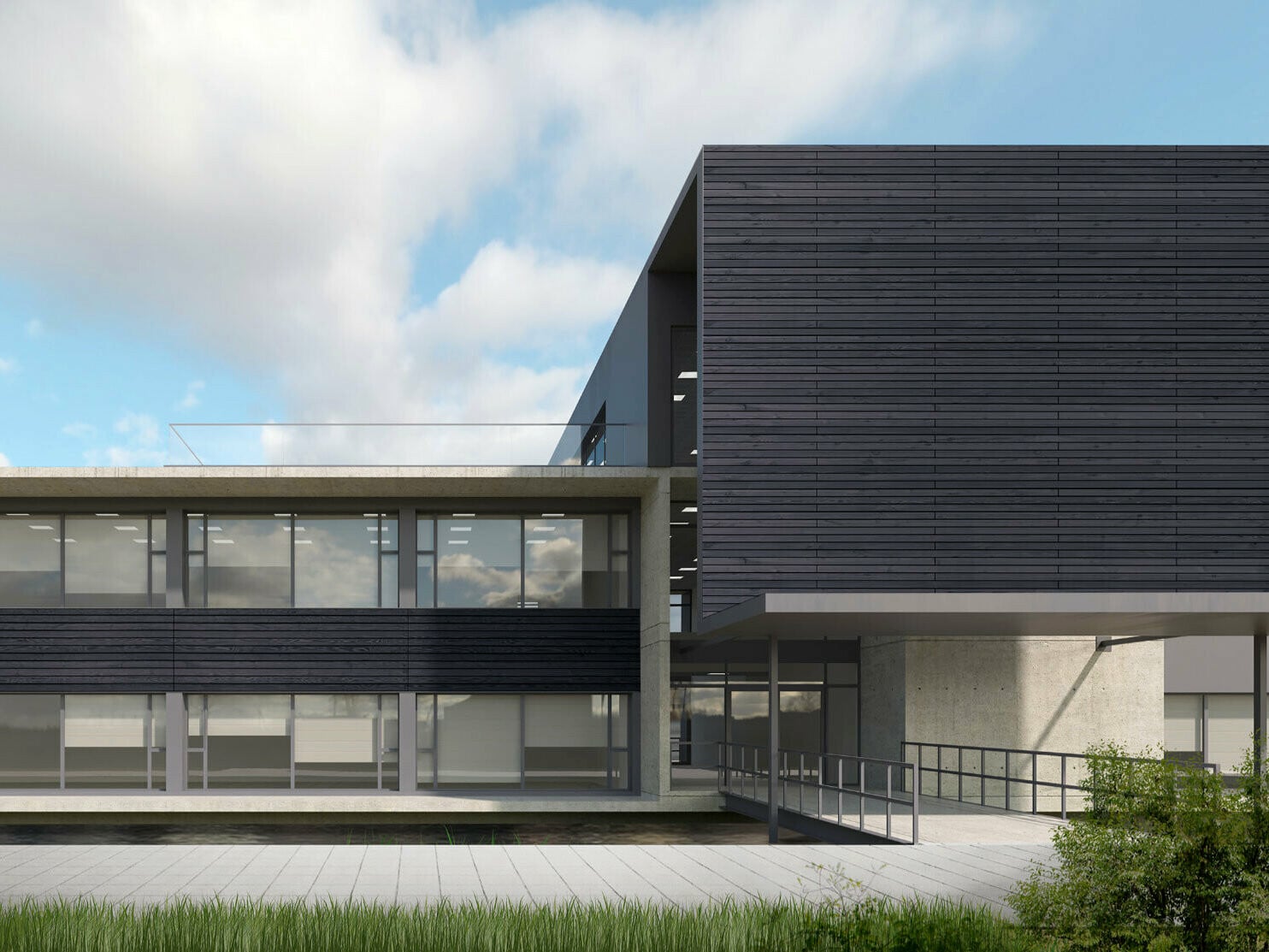 Neben dem Wohnungsbau gewinnt der Baustoff Holz auch im Objektbau vermehrt an Bedeutung.