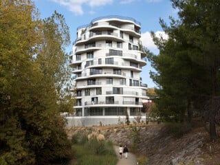Von Farshid Moussavi Architecture stammt der Entwurf zum Wohnturm Folie Divine in Montpellier.