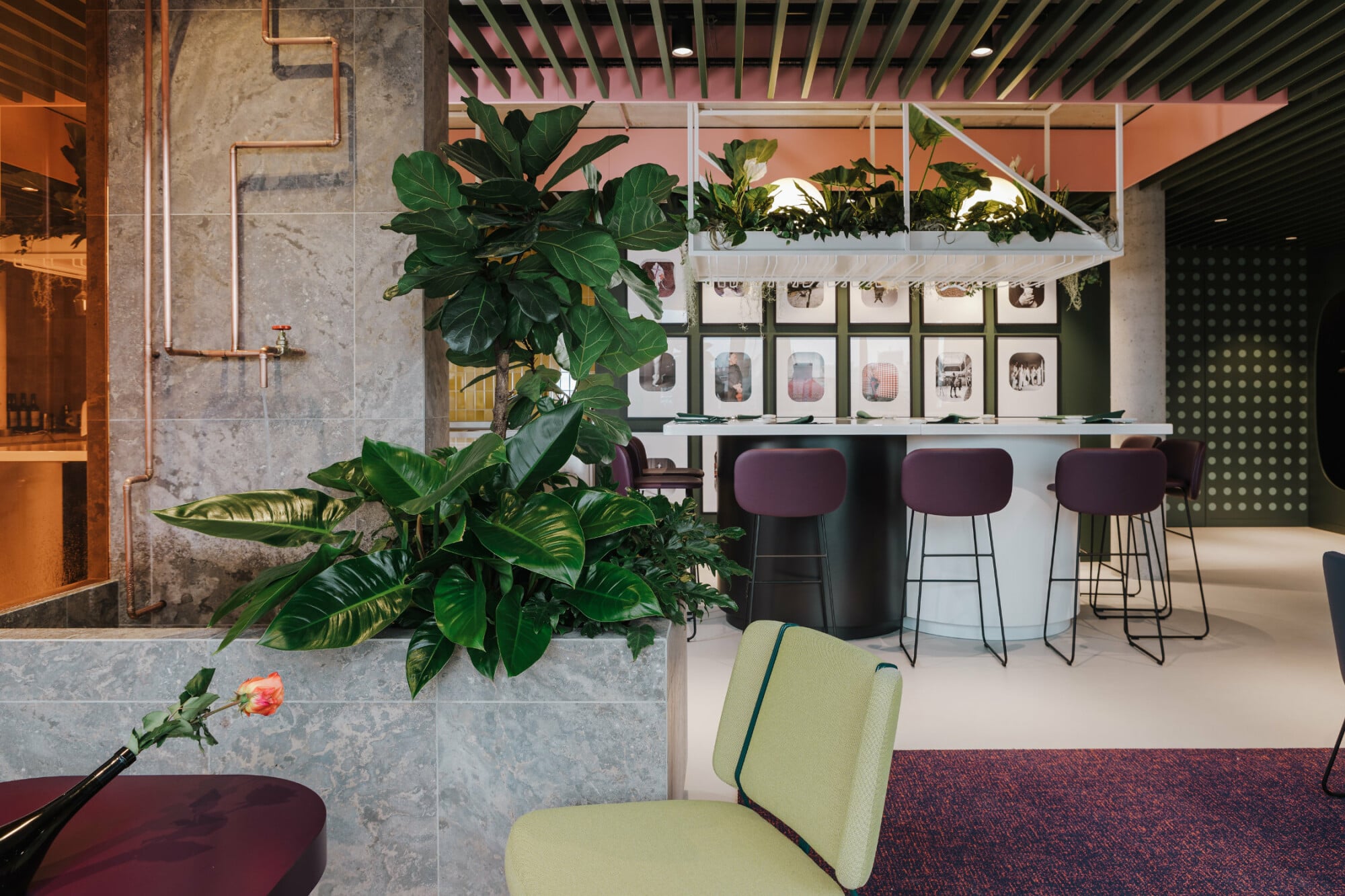 Die Bodenbeläge für das Stuttgarter Restaurants La Visione entwickelte die Ippolito Fleitz Group gemeinsam mit dem Bodenbelagshersteller Object Carpet.