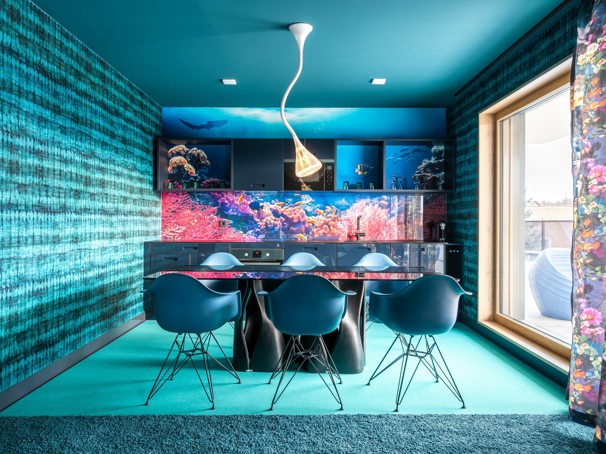 Im Designhotel Laurichhof sind nicht nur die Teppiche Blickfänge.