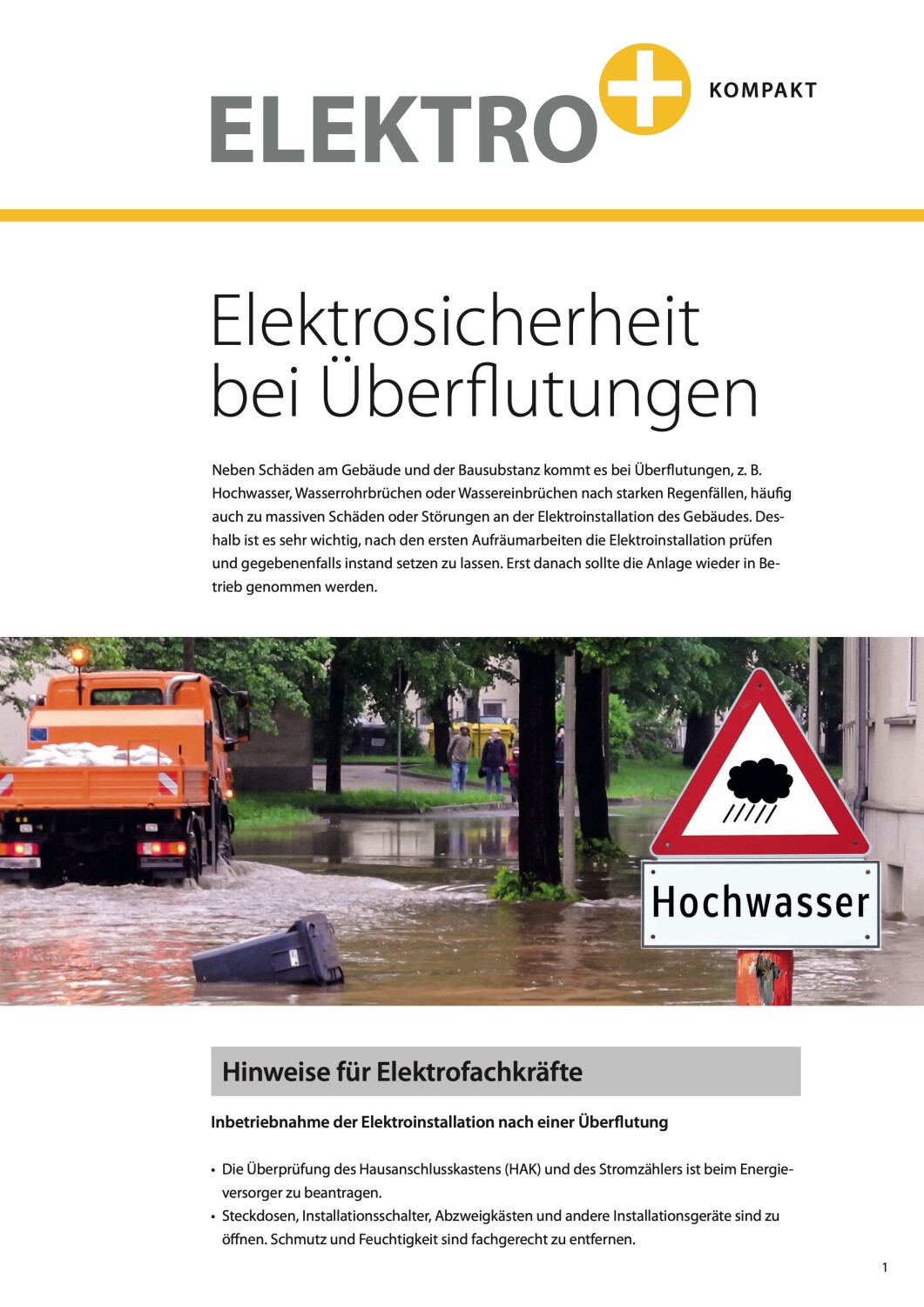 Hinweise für Elektrofachkräfte