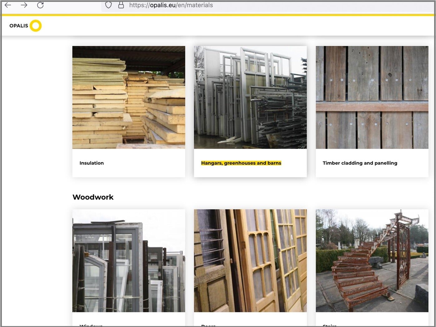 Opalis ist eine Webseite, die belgische, niederländische und französische Händler von wiederzuverwendenden und wiederverwertbaren Materialien und Bauteilen versammelt.
