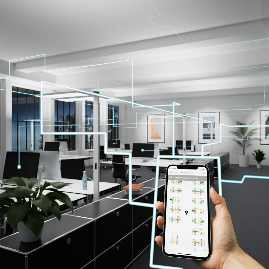 Mit der Funktion „Find My Place” können Mitarbeiter und Mitarbeiterinnen schnell einen freien Arbeitsplatz finden.