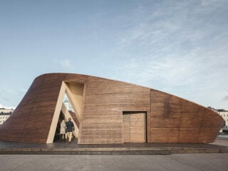 Der Helsinki Biennial Pavilion am Südhafen der finnischen Metropole