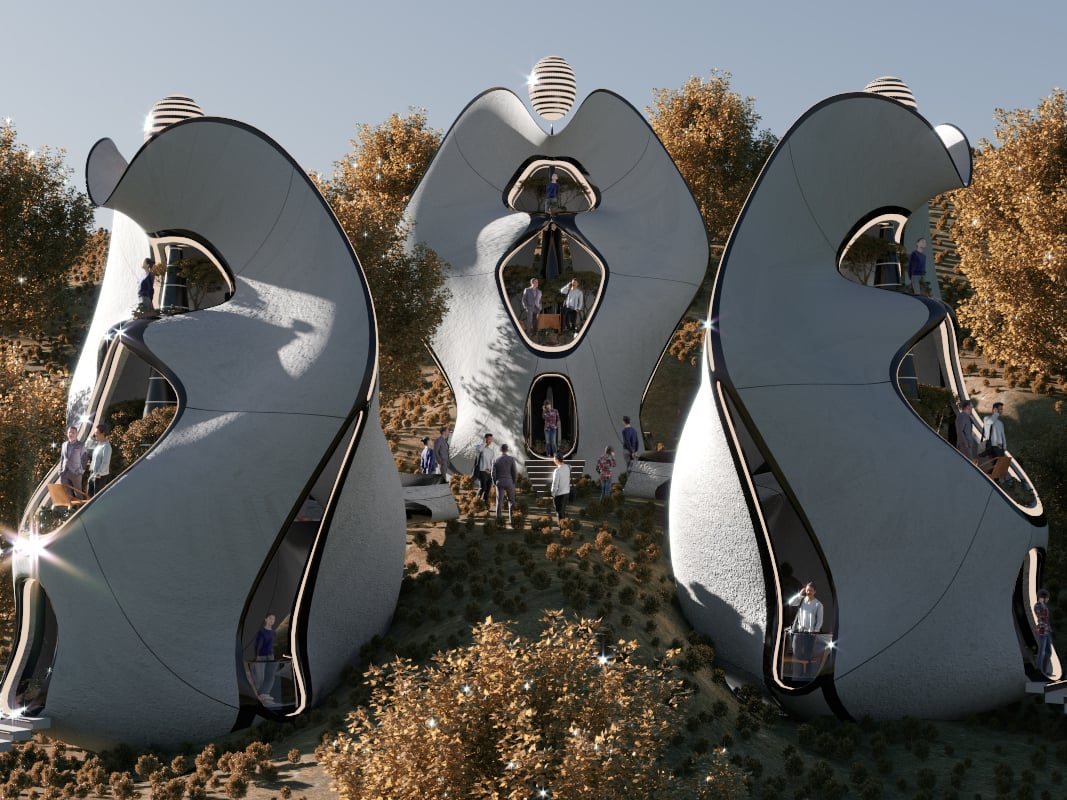 Im sardischen Orani entwickelte das ortsansässige Architekturbüro Mask Architects das experimentelle Wohnprojekt Madre Natura, das sich sowohl kopnzeptionell als auch gestalterisch am Schaffen des Bildhauers Constantino Nivola orientiert.