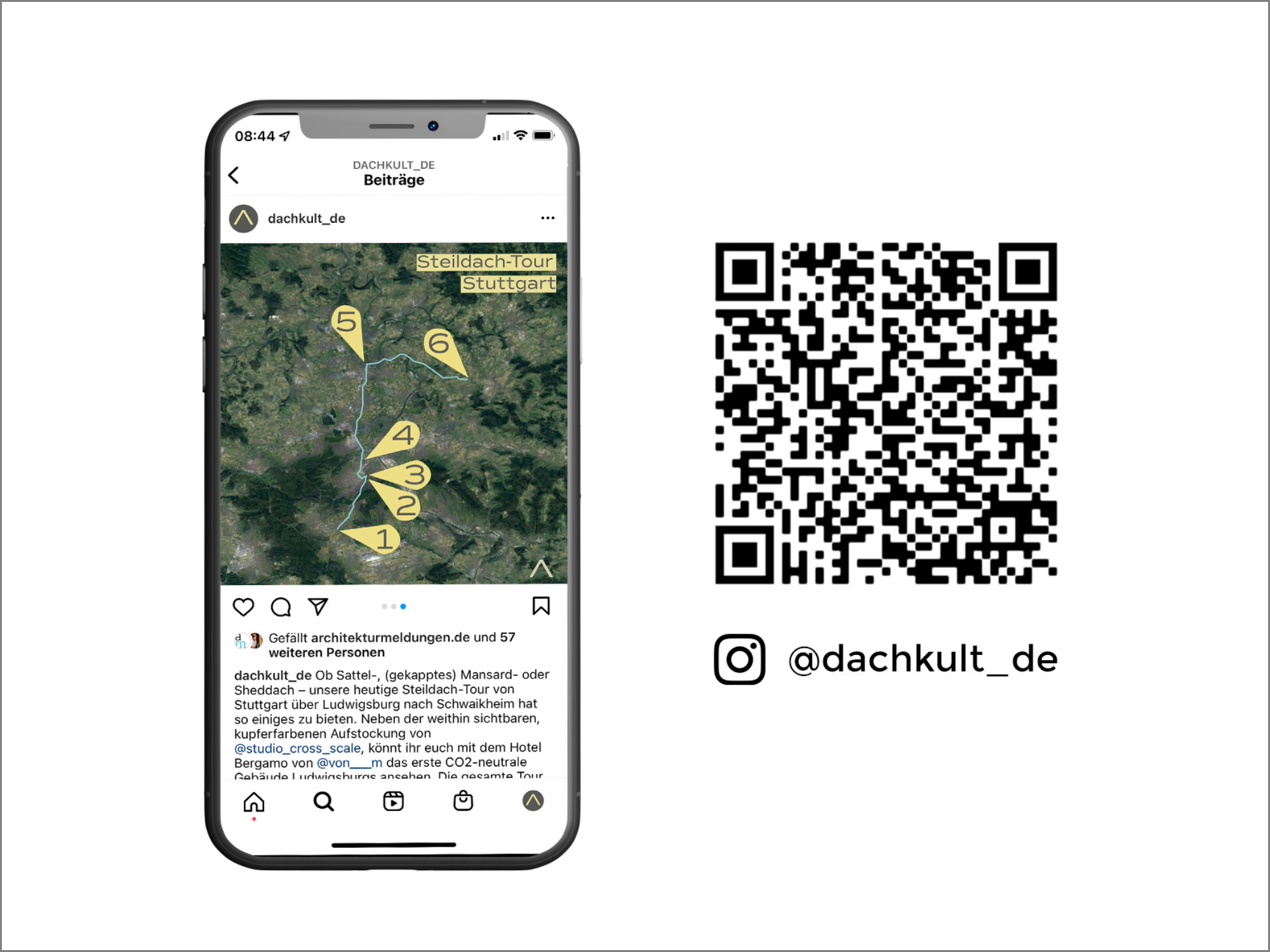 Die aktuell 19 Steildach-Touren quer durch Deutschland sind auf dem Instagram-Kanal von Dachkult zu finden.