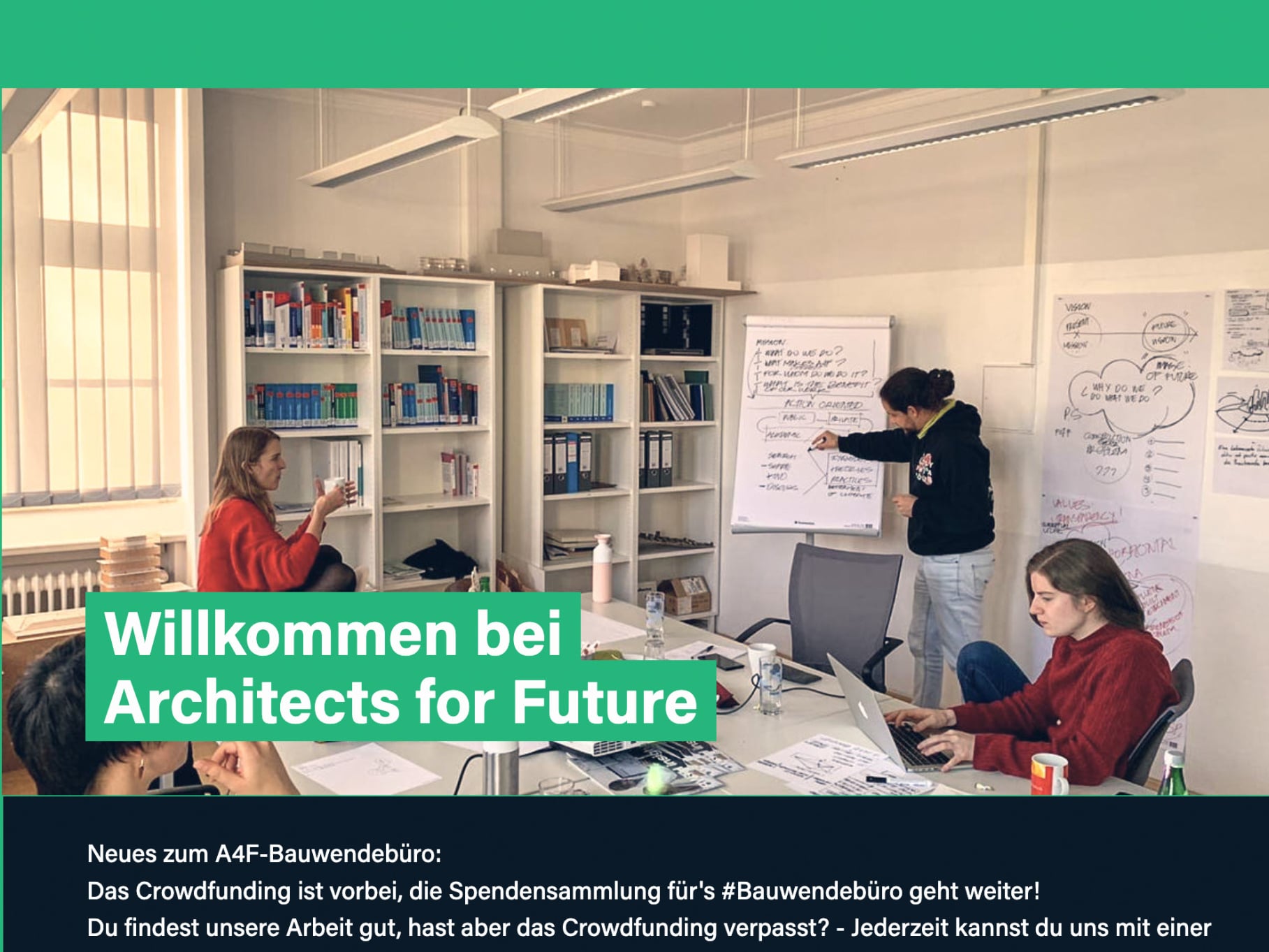 Der Verein Architects for Future setzt sich mit Öffentlichkeitsarbeit, Wissen und Vernetzung für Nachhaltigkeit in der Baubranche ein.