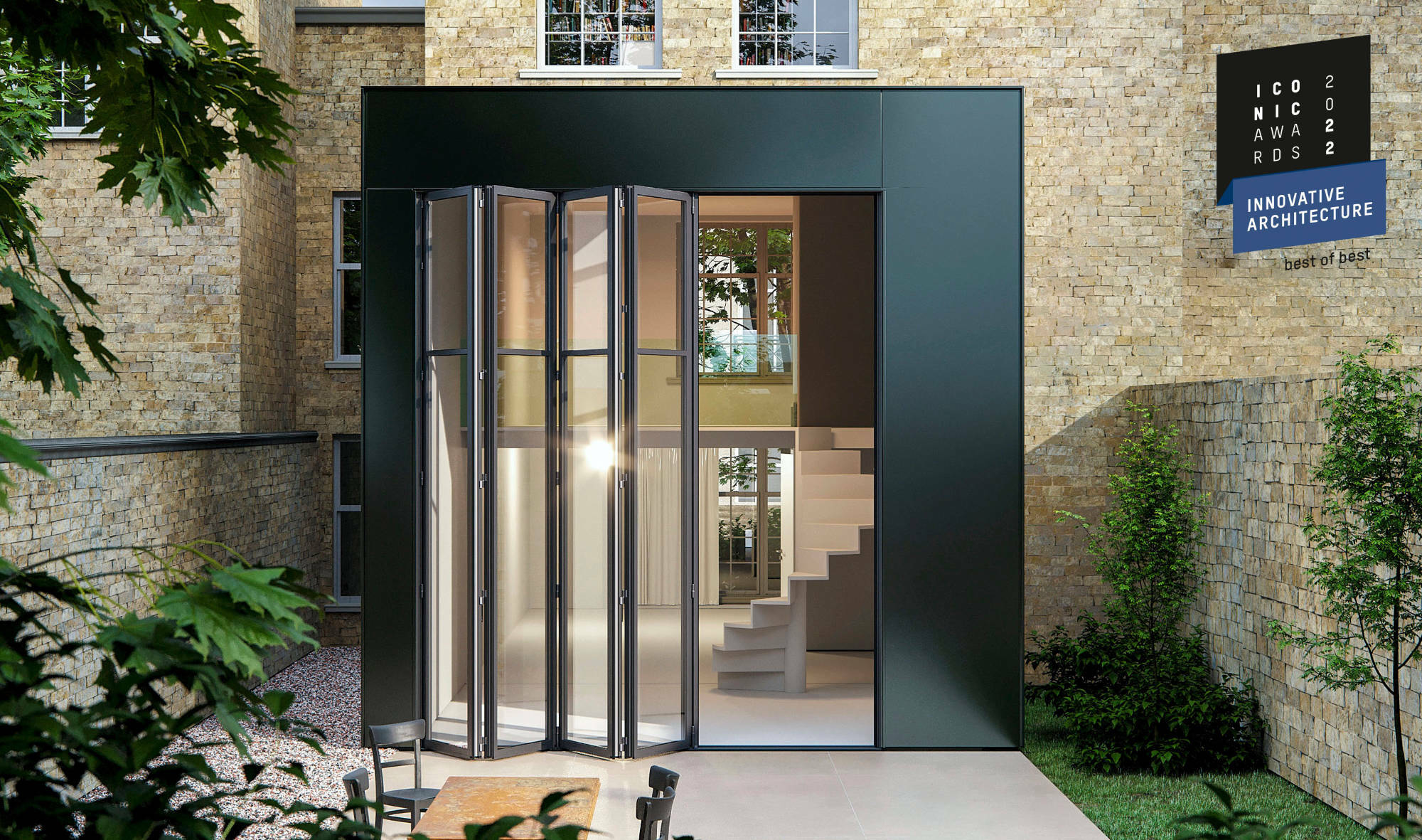Den Preis erhielt die Glas-Faltwand für das „höchst elegante, moderne und hochwertige Design“, so die Jury.