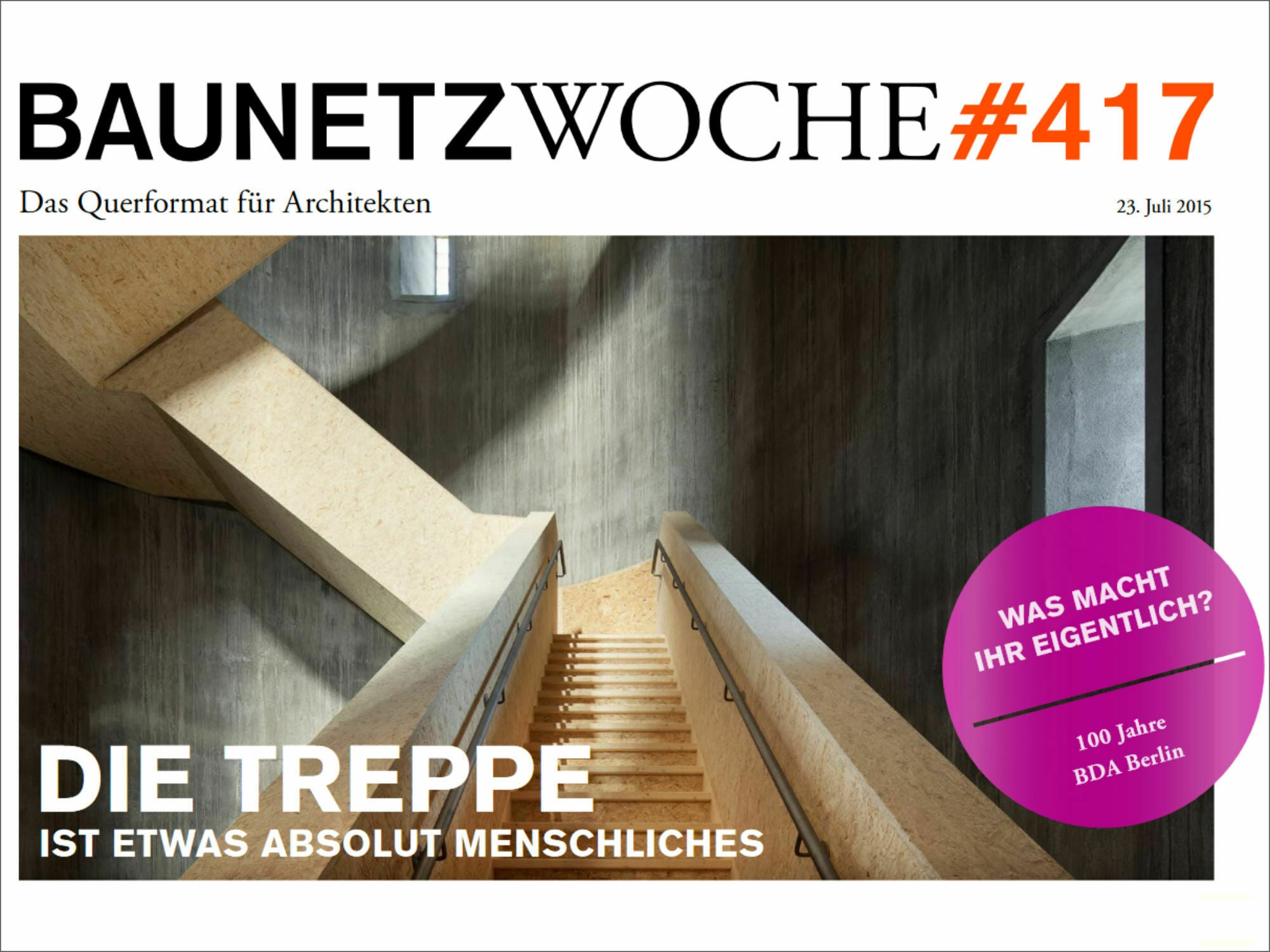 Titelblatt der Baunetzwoche #417