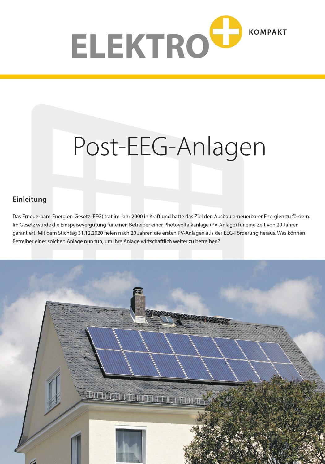 PostEEGAnlagen Elektro Publikationen
