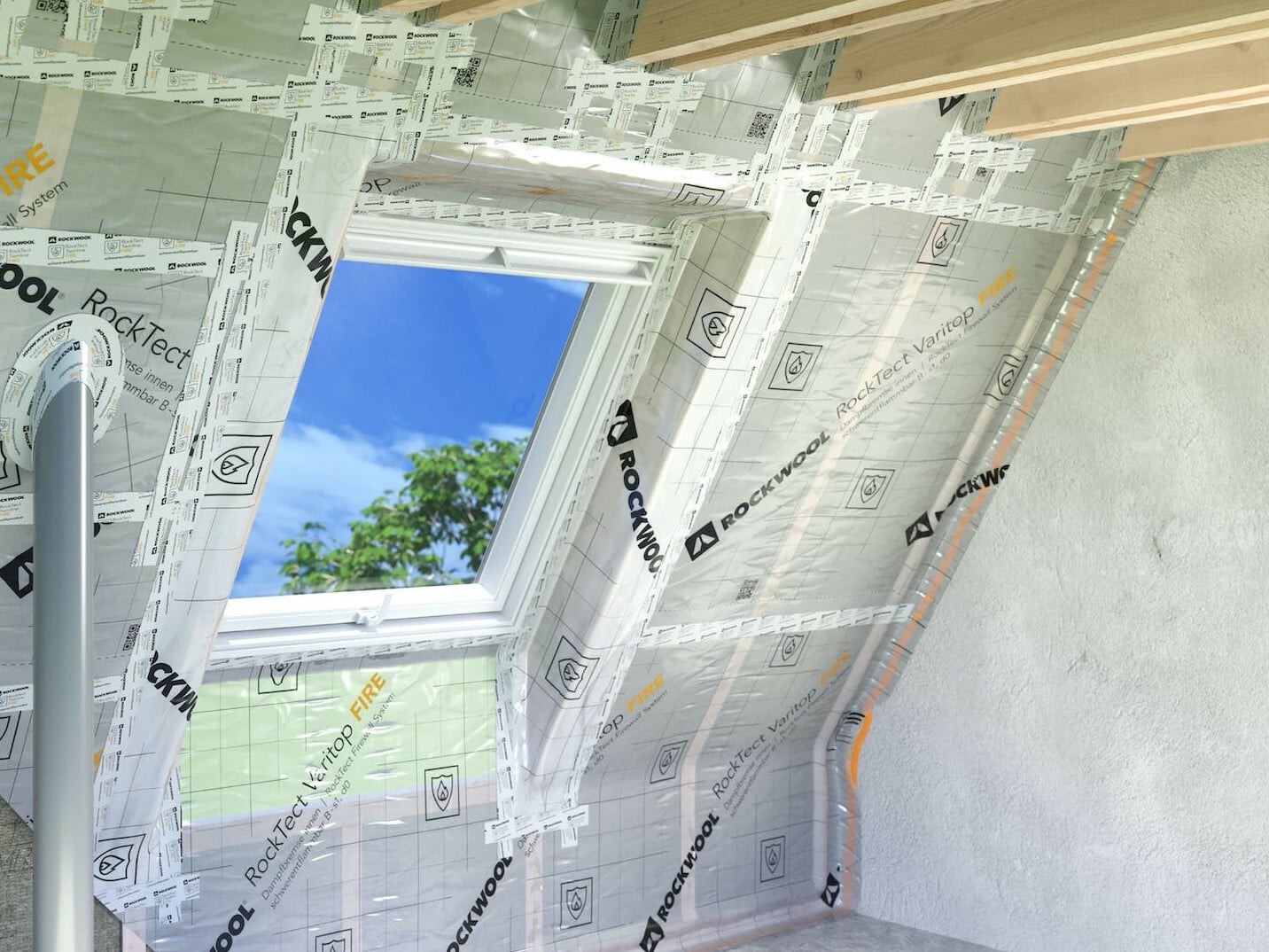 Geprüft wurden typische Anwendungen nichtbrennbarer A1-Dämmstoffe aus Steinwolle für die Dämmung zwischen den Sparren, für Holzbauwände sowie für die oberste Geschossdecke von Gebäuden.