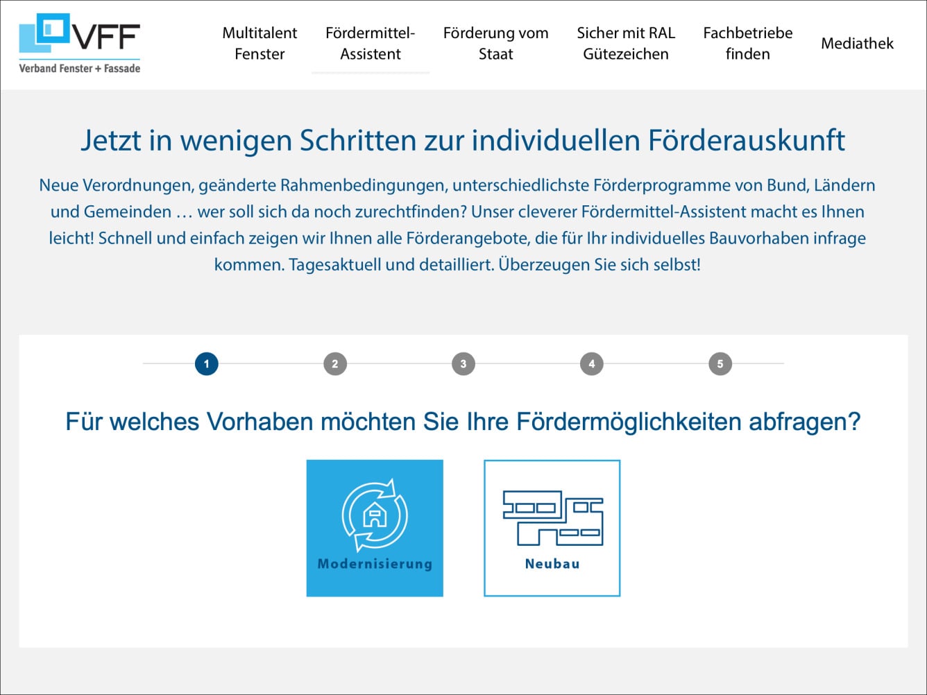 VFF Fördermittel-Assistent
