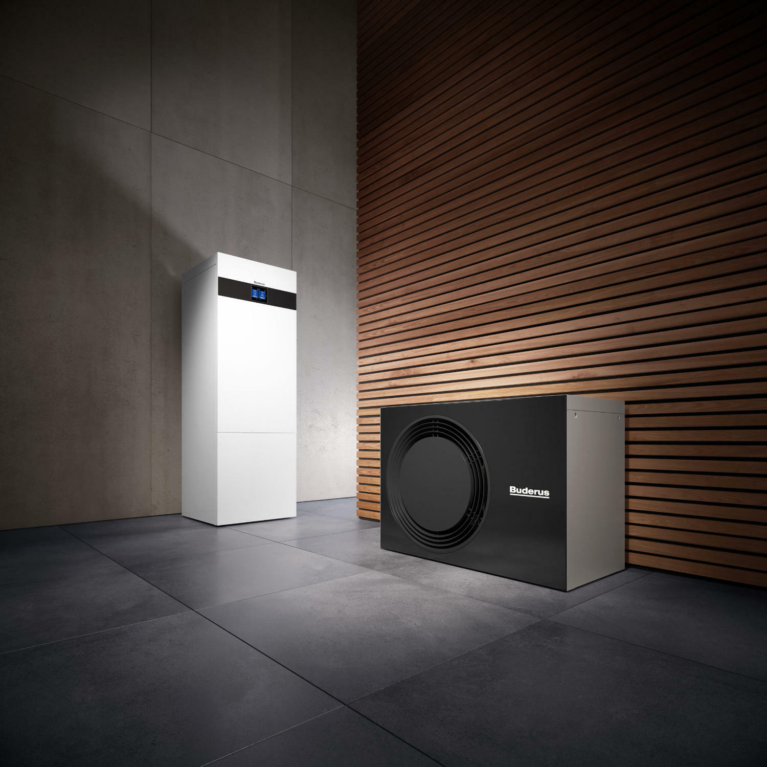 Die Wärmepumpen eignen sich für den Einsatz in Ein- und Zweifamilienhäusern im Neubau sowie – dank hoher Vorlauftemperaturen von bis zu 75 °C – auch für die Modernisierung von Bestandsgebäuden mit Heizkörpersystem (im Bild: Logatherm WLW176i AR).