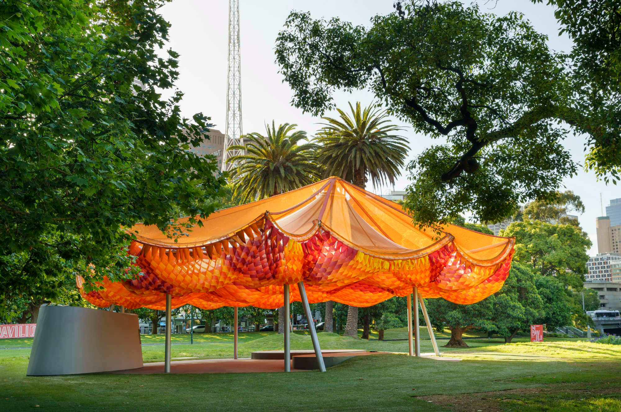 MPavilion in Melbourne Sonnenschutz Sonderbauten