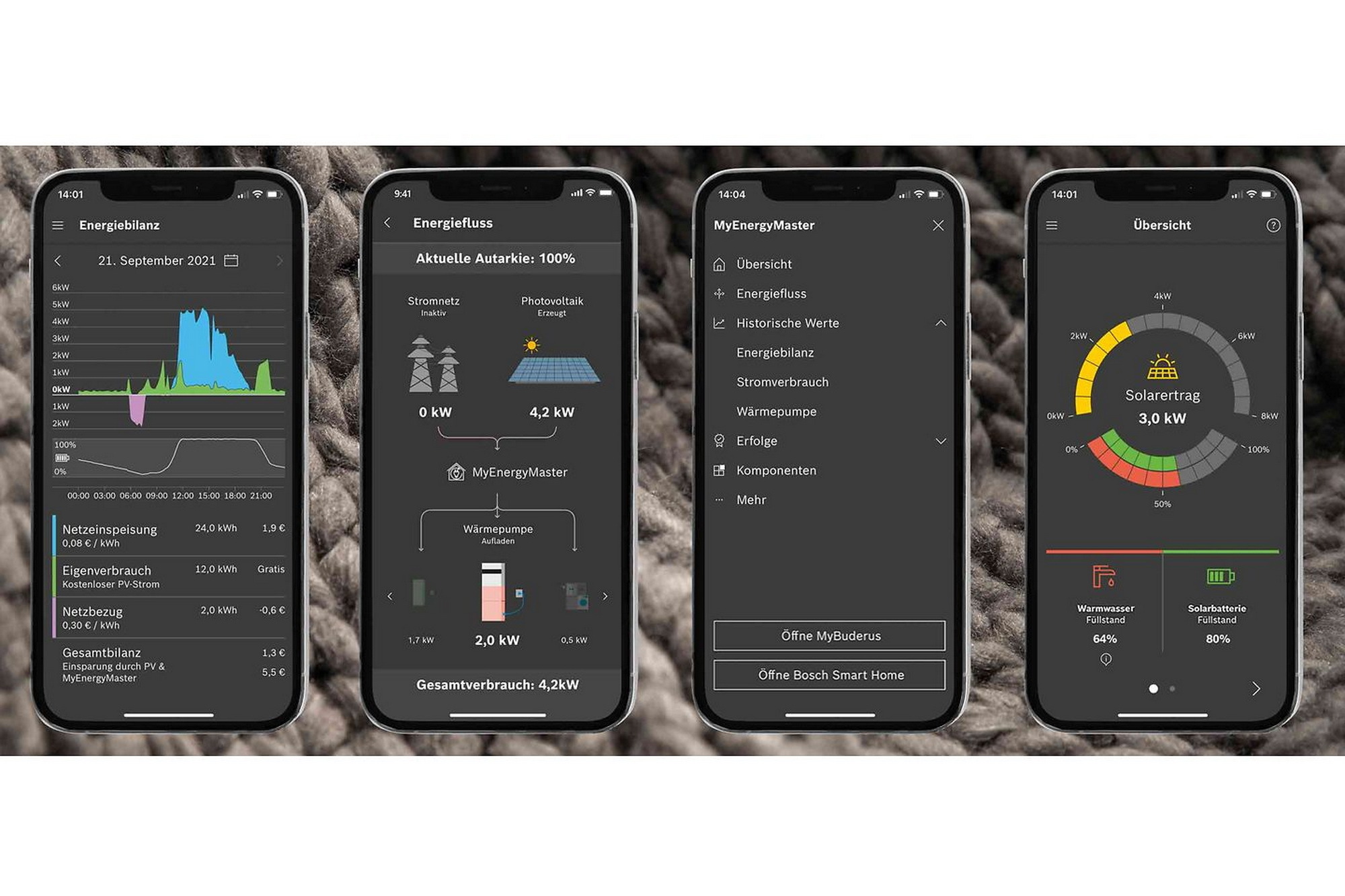 Für die Bedienung des Gebäudemanagementsystems von Buderus ist die App MyEnergyMaster das wichtigste Instrument.