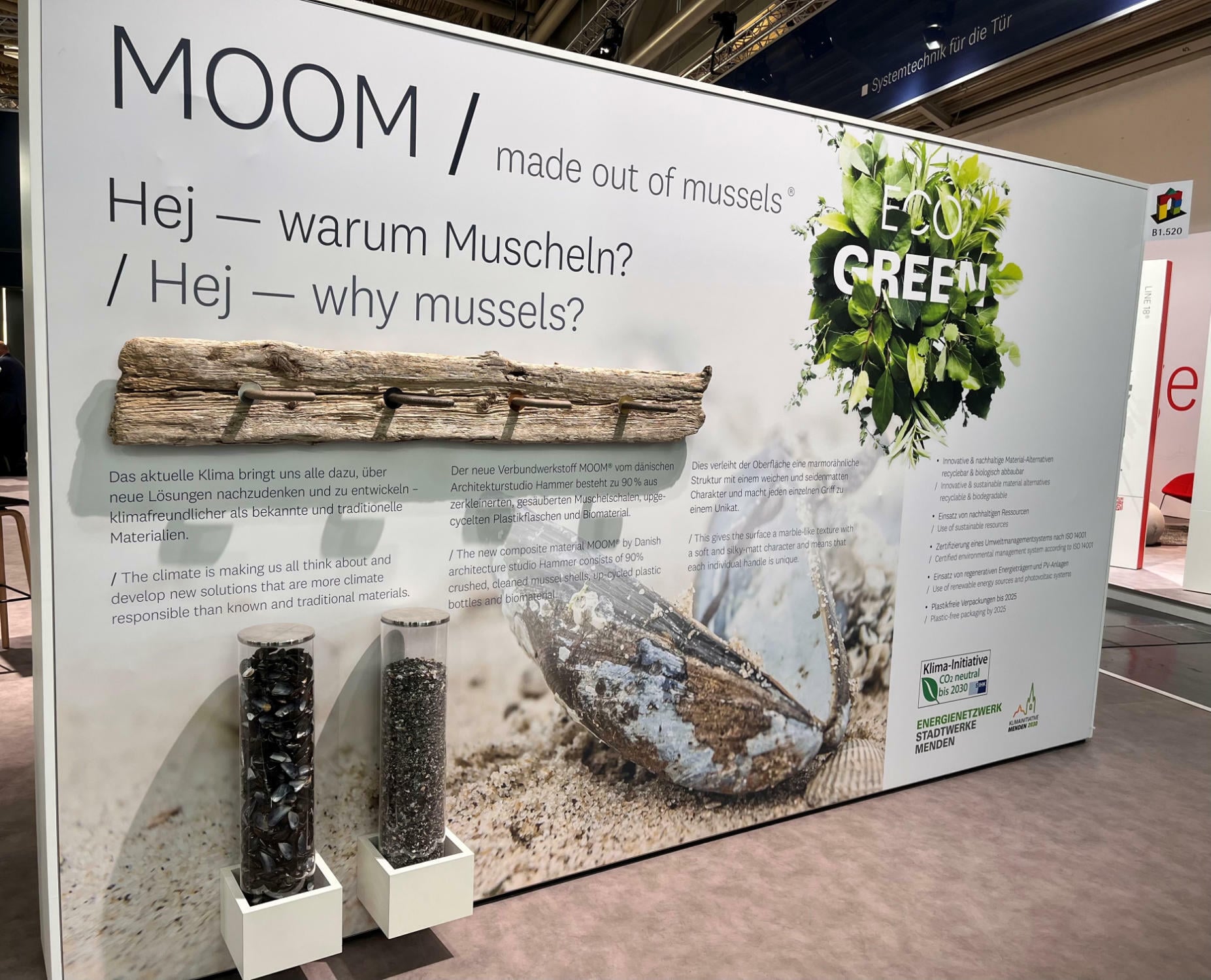 Auf der Messe BAU 2023 wurde die Türklinke mit einem Innovationspreis ausgezeichnet.