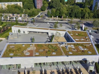Lang und flach erstreckt sich das Besucherzentrum für die Gärten der Welt nach Plänen des Luxemburger Büros WW+ Architektur+Management