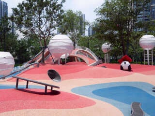 Red Dunes Playtopia hat das Architekturbüro XISUI Design den Spielplatz genannt, den es für die Guanggang New Town entworfen hat.
