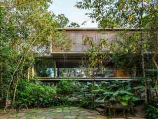 Das Wohnhaus Casa Azul von studio mk 27 wurde in einem Naturschutzgebiet gebaut.