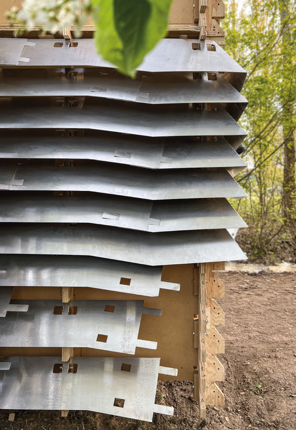 ...und recycelten Aluminiumblechen.