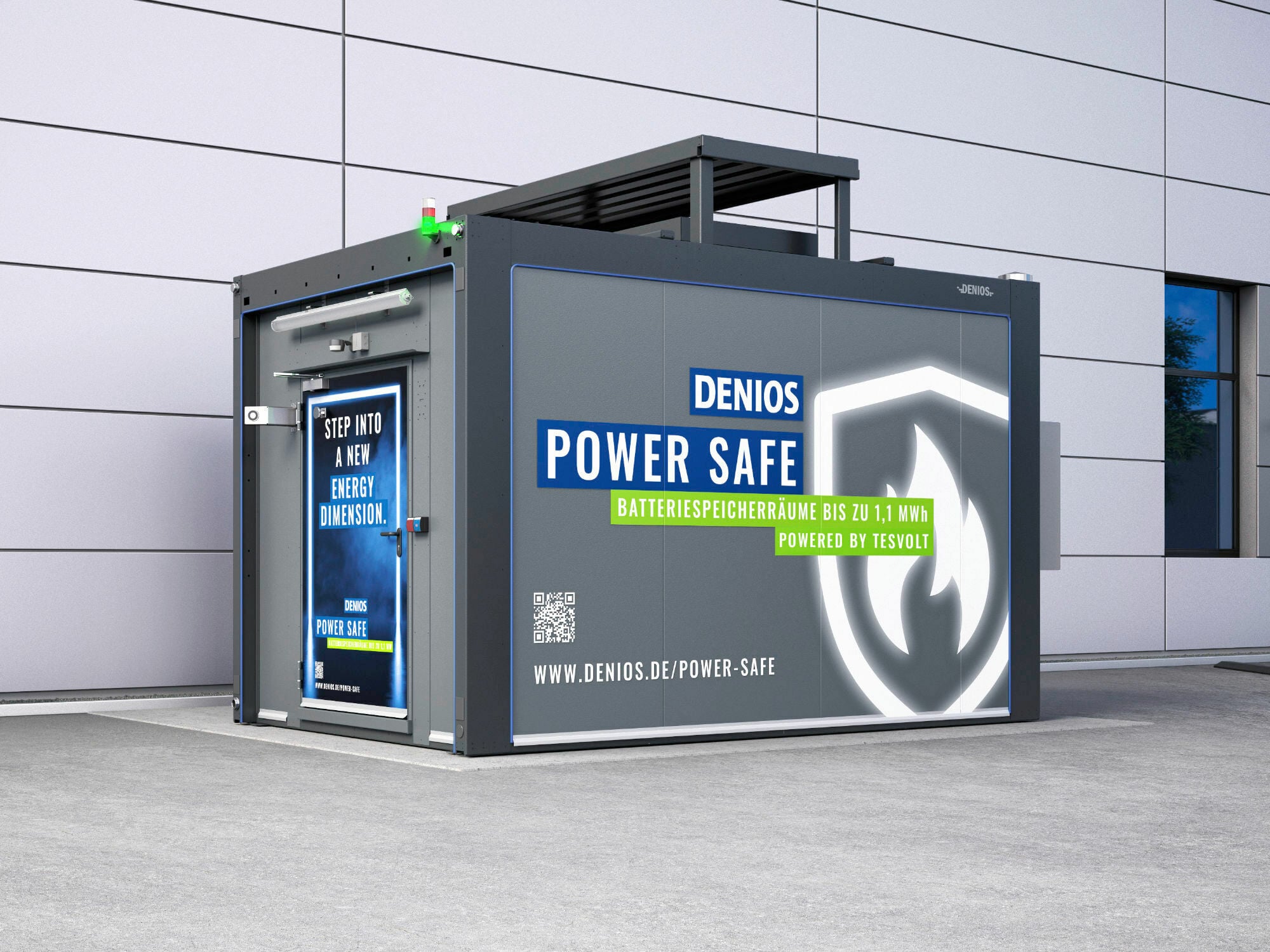 Der Batteriespeicherraum Power Safe umfasst mehrere innovative Ansätze, um die brandschutztechnische Sicherheit zu gewährleisten.