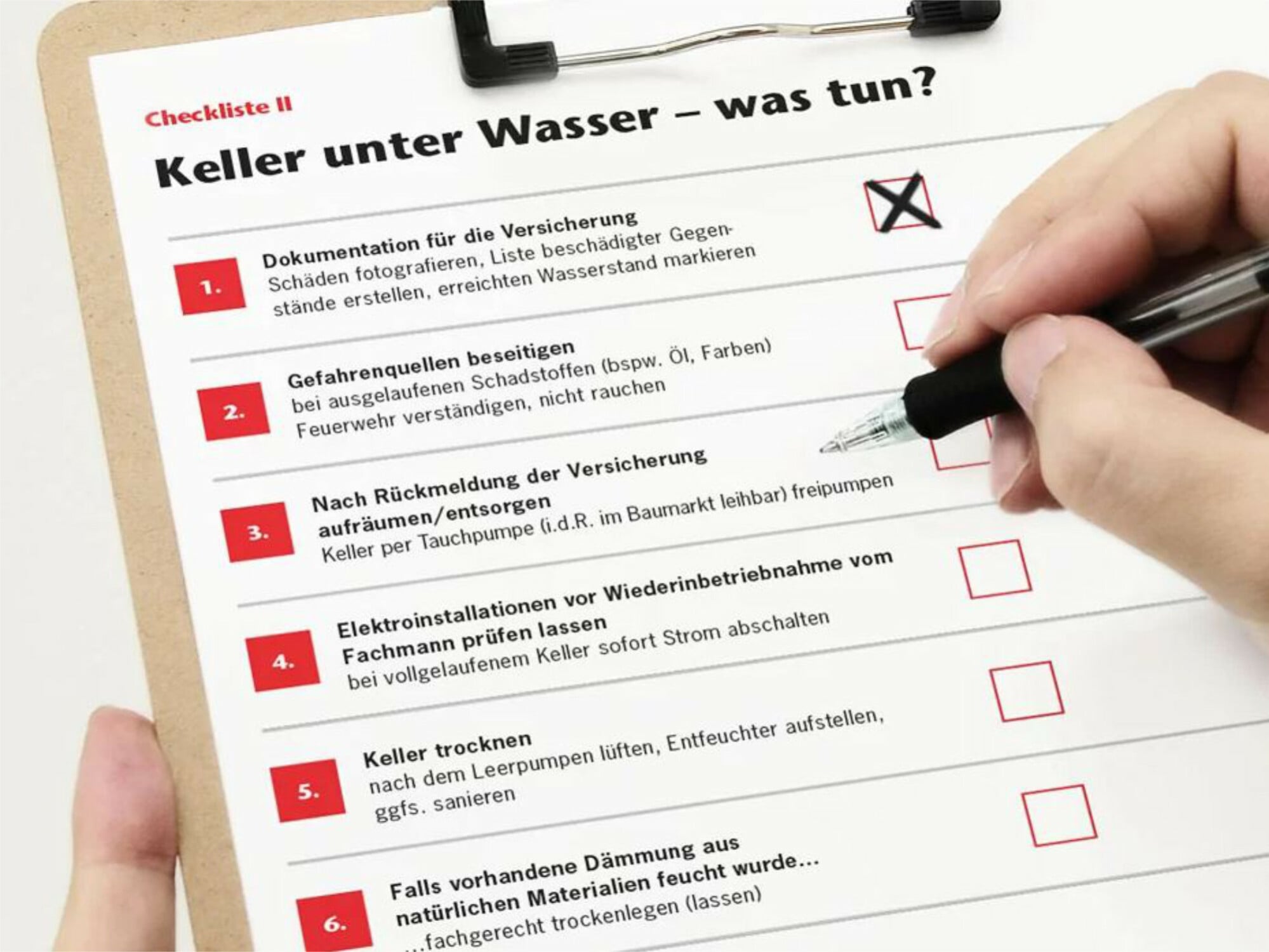 Die Checkliste hilft, Schritt für Schritt die richtigen Maßnahmen zu ergreifen.